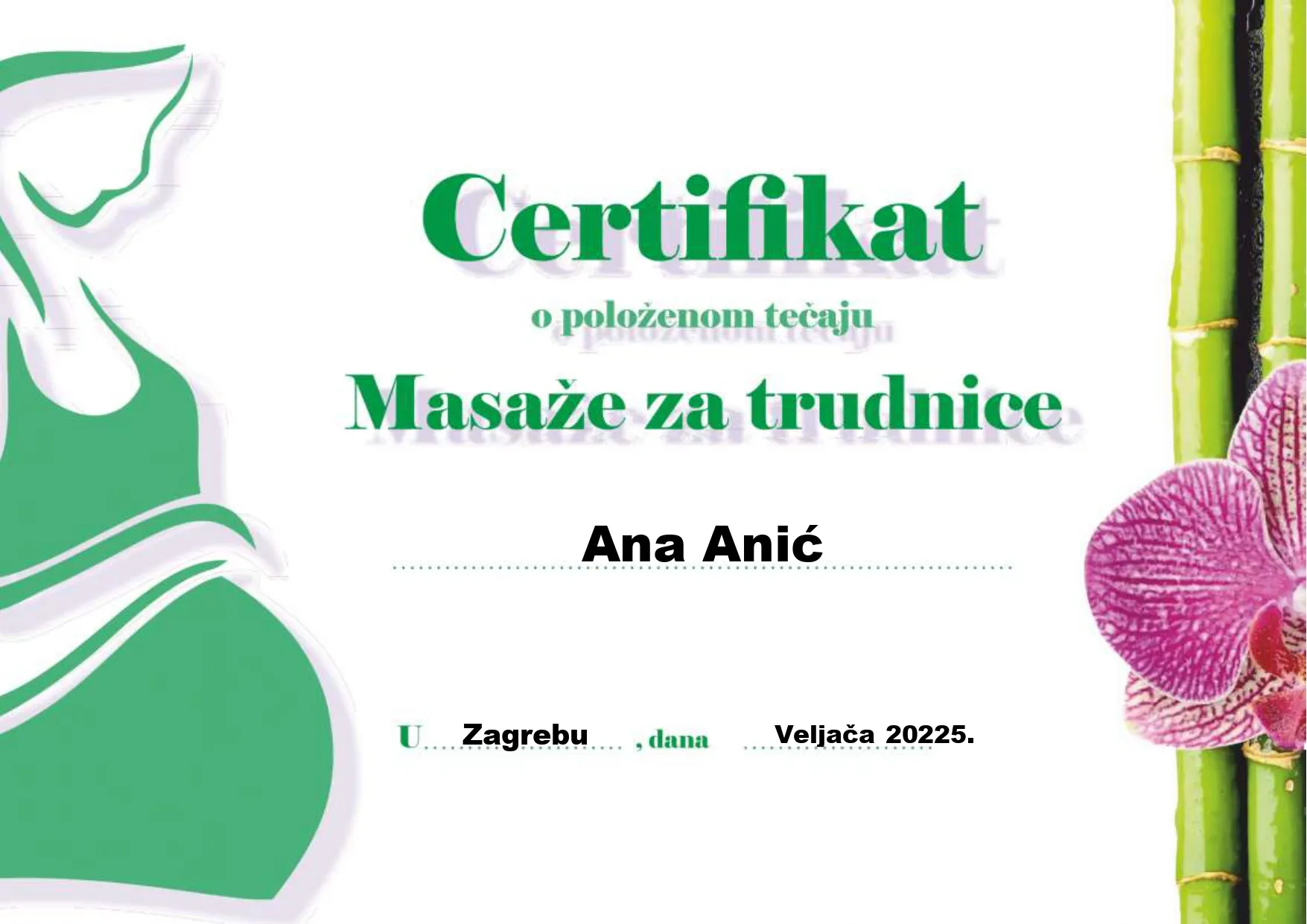 Certifikat za masažu trudnica